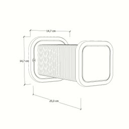 Arranhador Pino de Parede para Gatos Scar 25cm x 14,7cm x 14,7cm - 4