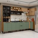 Ver imagem 1 de Cozinha Modulada Toscana 7 Peças Mdf com Paneleiro 1 Forno e Armários Canto