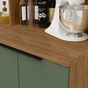 Ver imagem 7 de Cozinha Modulada Toscana 7 Peças Mdf com Paneleiro 1 Forno e Armários Canto