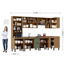 Ver imagem 4 de Cozinha Modulada Toscana 7 Peças Mdf com Paneleiro 1 Forno e Armários Canto