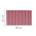 Ver imagem 2 de Painel Estofada Carla 90cm Solteiro Para Cama Box Quarto Suede Rosa Bebê - Gat Magazine