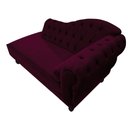 Ver imagem 5 de Diva Recamier Diana 140cm Lado Esquerdo Suede - ADJ Decor - Bordô