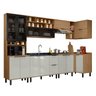 Cozinha Modulada Toscana 7 Peças Mdf com Paneleiro 1 Forno e Armários Canto - 2