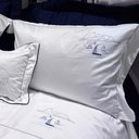 Ver imagem 3 de Jogo de Cama King 300 Fios Rio - Marken Fassi Branco/azul