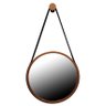 Espelho Adnet Redondo 60cm Cobre Alça Preta com Pino de Pendurar - 1