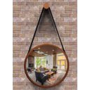 Ver imagem 2 de Espelho Adnet Redondo 60cm Cobre Alça Preta com Pino de Pendurar