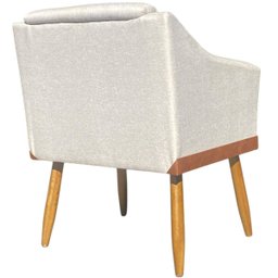 Poltrona Decorativa San Diego no Linho Base Compose - Dritex:linho Bege - 7
