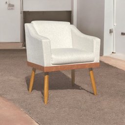 Poltrona Decorativa San Diego no Linho Base Compose - Dritex:linho Bege - 1