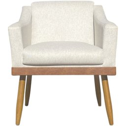 Poltrona Decorativa San Diego no Linho Base Compose - Dritex:linho Bege - 2