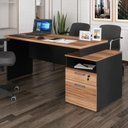 Ver imagem 1 de Escrivaninha Mesa de Escritório 172cm 2 Gavetas Flex Multimóveis CR25309