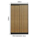 Ver imagem 3 de Guarda-Roupa Solteiro Madesa Tokio 2 Portas de Correr 2 Gavetas Preto/Rustic Cor:Preto/Rustic