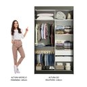 Ver imagem 4 de Guarda-Roupa Solteiro Madesa Tokio 2 Portas de Correr 2 Gavetas Preto/Rustic Cor:Preto/Rustic