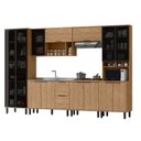 Ver imagem 2 de Cozinha Modulada Toscana 6 Peças Mdf com Paneleiro 1 Forno e Cristaleira