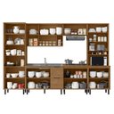 Ver imagem 3 de Cozinha Modulada Toscana 6 Peças Mdf com Paneleiro 1 Forno e Cristaleira