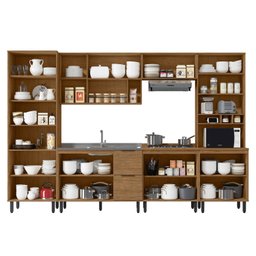 Cozinha Modulada Toscana 6 Peças Mdf com Paneleiro 1 Forno e Cristaleira - 3