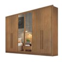 Ver imagem 2 de Guarda Roupa Casal 6 Portas 8 Gavetas com Espelho Robust Cumaru - Móveis Novo Horizonte