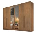 Ver imagem 2 de Guarda Roupa Casal 6 Portas 8 Gavetas com Espelho Robust Cumaru - Móveis Novo Horizonte