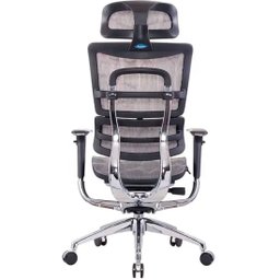 Cadeira Ergonômica Presidente Ergohaus Tecido Mash Estrutura Alumínio Fundido - Branca - 3