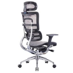 Cadeira Ergonômica Presidente Ergohaus Tecido Mash Estrutura Alumínio Fundido - Branca - 2