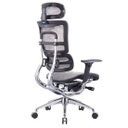 Ver imagem 2 de Cadeira Ergonômica Presidente Ergohaus Tecido Mash Estrutura Alumínio Fundido - Branca