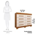 Ver imagem 3 de Cômoda Infantil 8 Gavetas 100% MDF 112cm Brincare Espresso Móveis Bege/Cinamomo/Off White