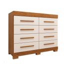 Ver imagem 2 de Cômoda Infantil 8 Gavetas 100% MDF 112cm Brincare Espresso Móveis Bege/Cinamomo/Off White