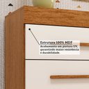 Ver imagem 4 de Cômoda Infantil 8 Gavetas 100% MDF 112cm Brincare Espresso Móveis Bege/Cinamomo/Off White