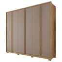 Ver imagem 3 de Guarda-roupa Casal 6 Portas 6 Gavetas com Pés Suburban Espresso Móveis