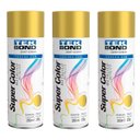 Ver imagem 1 de Kit 3 Tinta Spray Dourado Metálico Tekbond 350ml/250g
