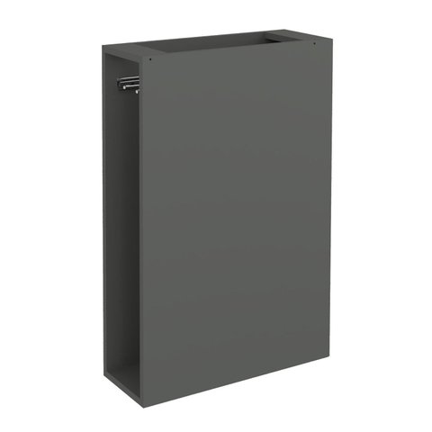 Balcão Toalheiro 18,5cm Cozinha Flórida Cinza/Grafite