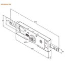 Ver imagem 2 de Kit Fechadura para Porta de Aço de Enrolar 200 com Duas Fechaduras Trava Lateral 1200 Grafite Stam