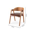 Ver imagem 4 de Kit 6 Cadeiras para Sala de Jantar Luna Marrom Yescasa