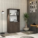 Ver imagem 3 de Armário Alto Estante com 02 Portas 161,5x80x42cm Wlae80 Terracota - Branco