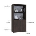 Ver imagem 5 de Armário Alto Estante com 02 Portas 161,5x80x42cm Wlae80 Terracota - Branco