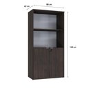 Ver imagem 6 de Armário Alto Estante com 02 Portas 161,5x80x42cm Wlae80 Terracota - Branco