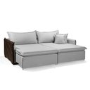 Ver imagem 2 de Sofá sem Caixa Retrátil Reclinável Mônaco 2,40m Estilo Estofados - França Linhosoft Cor "prata"