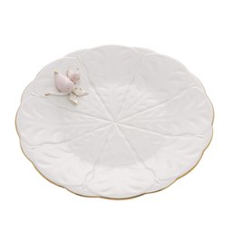 Conjunto 4 Pratos Sobremesa Porcelana Birds Wolff 19 Cm - 2