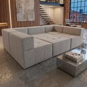 Ver imagem 3 de Sofá Modular King com Puff Bom Pastor Linho Cinza