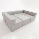 Ver imagem 1 de Sofá Modular King com Puff Bom Pastor Linho Cinza