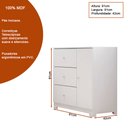 Ver imagem 3 de Cômoda Infantil Ceci 91cm 100% Mdf Branco Brilho - Sallar Home