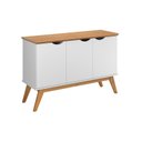 Ver imagem 1 de Buffet / Balcão Pr 3 Portas Estilo Retrô Cor Branco / Cinamomo