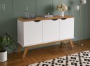Ver imagem 2 de Buffet / Balcão Pr 3 Portas Estilo Retrô Cor Branco / Cinamomo