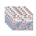 Ver imagem 1 de Kit Jogo Americano Floral/azul Branco - 6 Peças