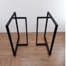 Pés De Mesa De Jantar Estilo Industrial T Em Ferro 75 X 60 Preto - 1