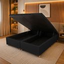Ver imagem 1 de Base Box Baú King Suede 193x203x35cm Smart Preto
