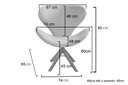 Ver imagem 3 de Poltrona Isis Cadeira Giratória Pé de Madeira Decoração, Sala, Escritório, Recepção Azul Marinho