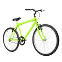 Ver imagem 5 de Bicicleta Masculina Aro 26 Mtb Alumínio Natural Cor Verde Claro