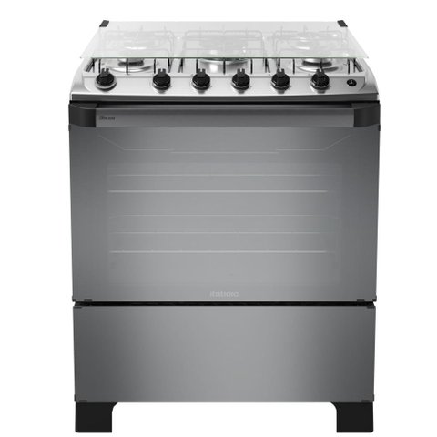 Fogão 5 Bocas À Gás Mesa Inox com Forno New Dream Itatiaia Vidro Reflecta