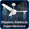 VENTILADOR DE TETO ALISEU JET CRISTAL PLUS COM CONTROLE REMOTO E PAREDE SUPER SILENCIOSO 220V - 4