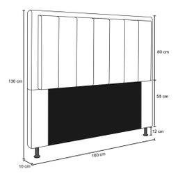 Cabeceira Opala Cama Box Queen 160cm Linho - SSX Multicoisas Spezzia Capuccino - 5